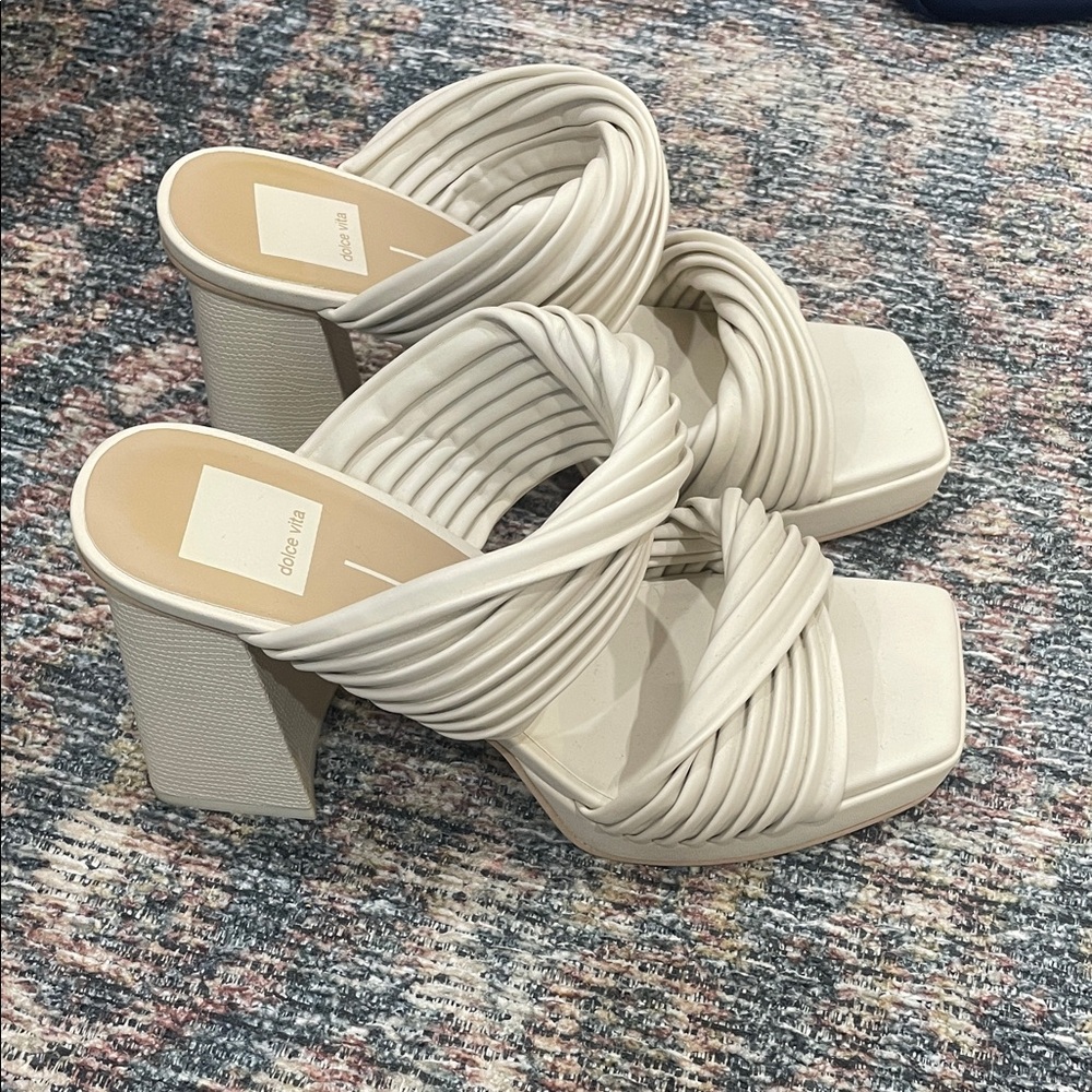 Dolce Vita Cream Heeled Sandals